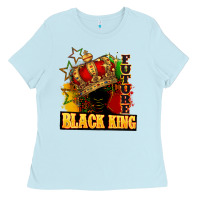 Baby Blue Future black king Ladies Tee - FaDigitalArtStudio