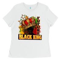 White Future black king Ladies Tee - FaDigitalArtStudio
