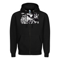 Black guernica artwork Zipper Hoodie - linhVisuals