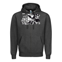 Charcoal Heather guernica artwork Zipper Hoodie - linhVisuals