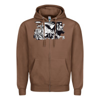Chestnut guernica artwork Zipper Hoodie - linhVisuals