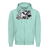 Seafoam guernica artwork Zipper Hoodie - linhVisuals