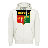 Oatmeal Heather oliver farm Zipper Hoodie - linhVisuals