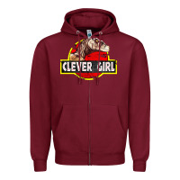 Burgundy clever girl Zipper Hoodie - linhVisuals