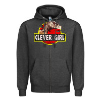 Charcoal Heather clever girl Zipper Hoodie - linhVisuals