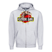 Heather Grey clever girl Zipper Hoodie - linhVisuals