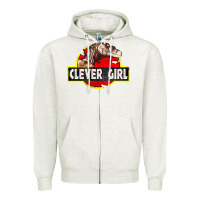 Oatmeal Heather clever girl Zipper Hoodie - linhVisuals