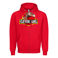 Red clever girl Zipper Hoodie - linhVisuals
