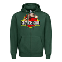 Sports Green clever girl Zipper Hoodie - linhVisuals