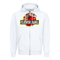 White clever girl Zipper Hoodie - linhVisuals