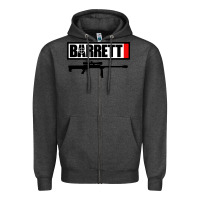 Charcoal Heather barrett firearm company Zipper Hoodie - linhVisuals