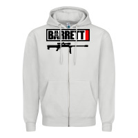 Dove Grey barrett firearm company Zipper Hoodie - linhVisuals