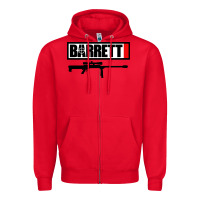 Red barrett firearm company Zipper Hoodie - linhVisuals