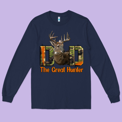 Western Dad The Great Deer Hunter Long Sleeve Tee Designed By Lillyallendesigns