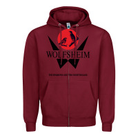 Burgundy wolfsheim german music Zipper Hoodie - linhVisuals