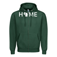 Sports Green home in wisconsin love u.s Zipper Hoodie - linhVisuals