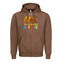 Chestnut 44 years old birthday sloth dabbing 44th birthday sloth Zipper Hoodie - linhVisuals