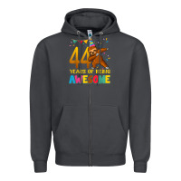 Smoke 44 years old birthday sloth dabbing 44th birthday sloth Zipper Hoodie - linhVisuals