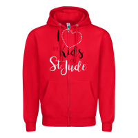 Red i love and heart the kids of st jude shirt for runners Zipper Hoodie - linhVisuals