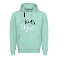 Seafoam i love and heart the kids of st jude shirt for runners Zipper Hoodie - linhVisuals