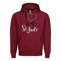 Burgundy i love and heart the kids of st jude shirt for runners Zipper Hoodie - linhVisuals
