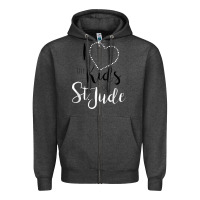 Charcoal Heather i love and heart the kids of st jude shirt for runners Zipper Hoodie - linhVisuals