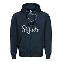 Navy i love and heart the kids of st jude shirt for runners Zipper Hoodie - linhVisuals