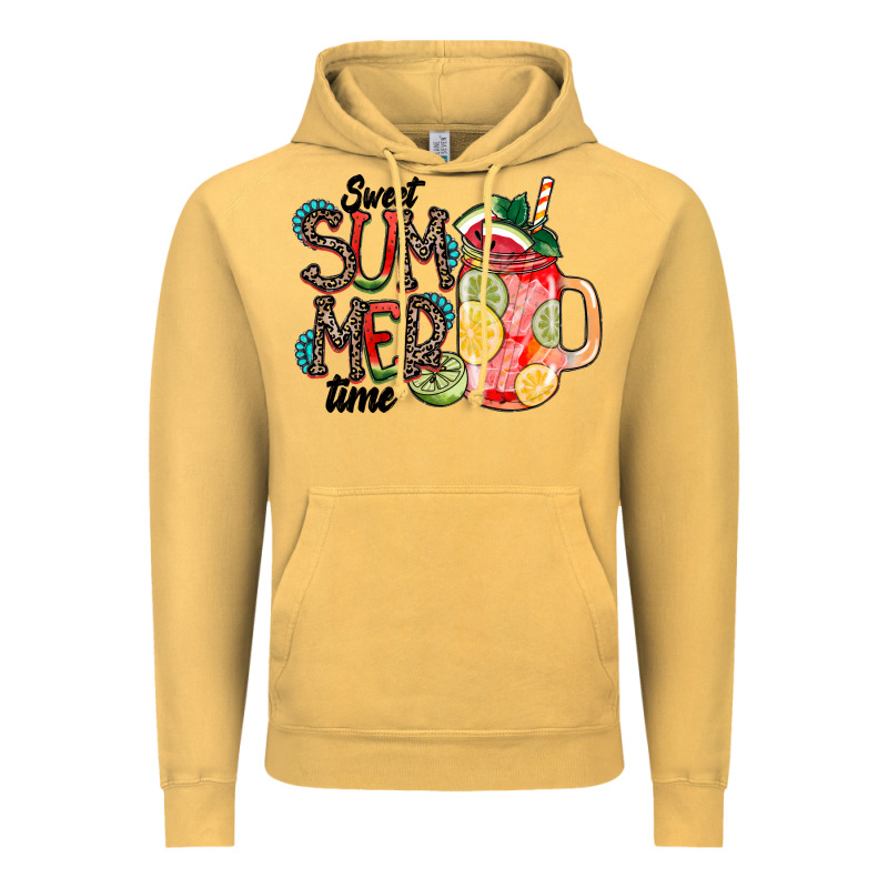 Sweet Summer Time Vintage Hoodie by CowhideDigitalArt | Teevron