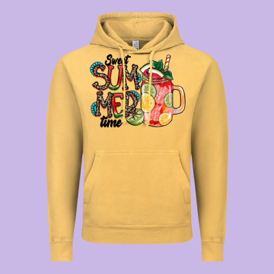 Sweet Summer Time Vintage Hoodie Designed By Cowhidedigitalart