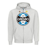 Dove Grey the-grêmio-pen Zipper Hoodie - linhVisuals