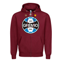 Burgundy the-grêmio-pen Zipper Hoodie - linhVisuals