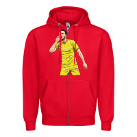 Red Diogo Jota Zipper Hoodie - linhVisuals