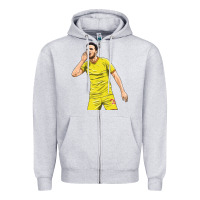 Heather Grey Diogo Jota Zipper Hoodie - linhVisuals