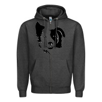Charcoal Heather dog, collie, dogs, collies, border collies, puppy, sheepdog Zipper Hoodie - linhVisuals