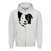 Dove Grey dog, collie, dogs, collies, border collies, puppy, sheepdog Zipper Hoodie - linhVisuals