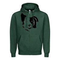 Sports Green dog, collie, dogs, collies, border collies, puppy, sheepdog Zipper Hoodie - linhVisuals