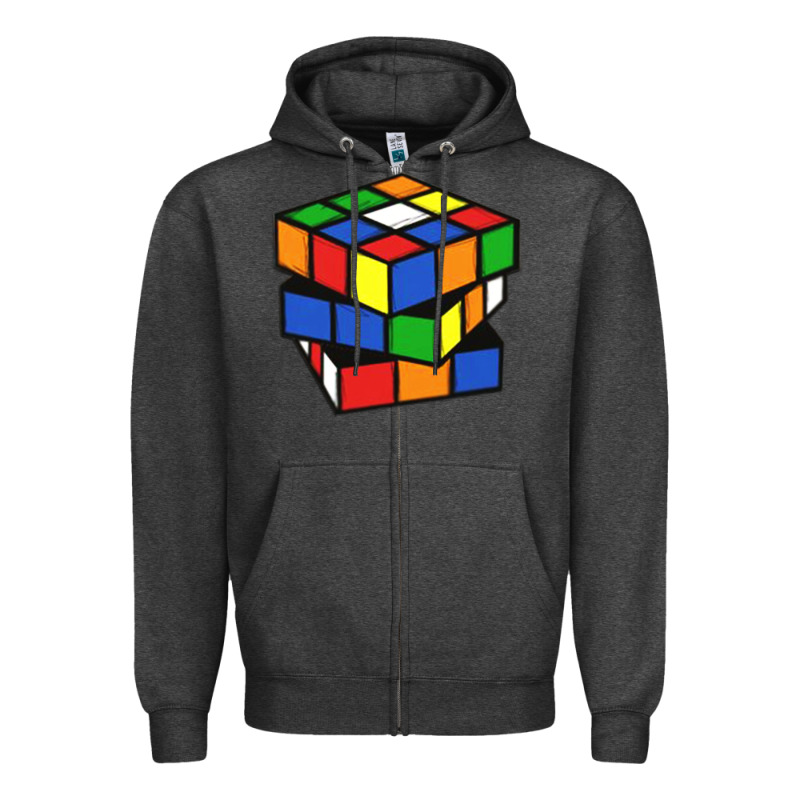 Rubik Cube Zipper Hoodie by linhVisuals | Teevron