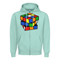 Seafoam rubik cube Zipper Hoodie - linhVisuals