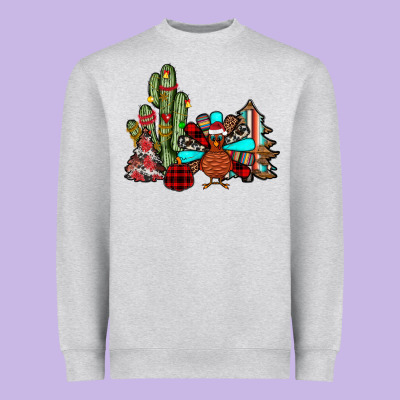 Christmas Turkey Heavyweight Sweatshirt Designed By Jahusdesignshop