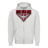 Dove Grey essendon fc Zipper Hoodie - linhVisuals