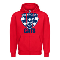 Red geelong cats Zipper Hoodie - linhVisuals