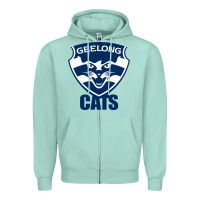 Seafoam geelong cats Zipper Hoodie - linhVisuals
