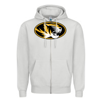 Dove Grey missouri tigers Zipper Hoodie - linhVisuals