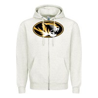 Oatmeal Heather missouri tigers Zipper Hoodie - linhVisuals