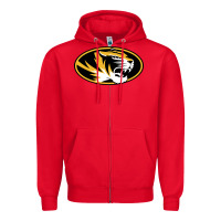 Red missouri tigers Zipper Hoodie - linhVisuals