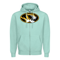 Seafoam missouri tigers Zipper Hoodie - linhVisuals