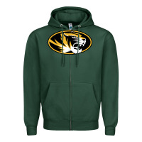 Sports Green missouri tigers Zipper Hoodie - linhVisuals