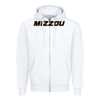 White mizzou athletics Zipper Hoodie - linhVisuals