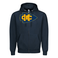 Navy mississippi choctaws Zipper Hoodie - linhVisuals