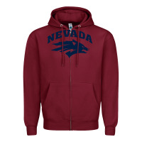 Burgundy nevada wolf pack Zipper Hoodie - linhVisuals